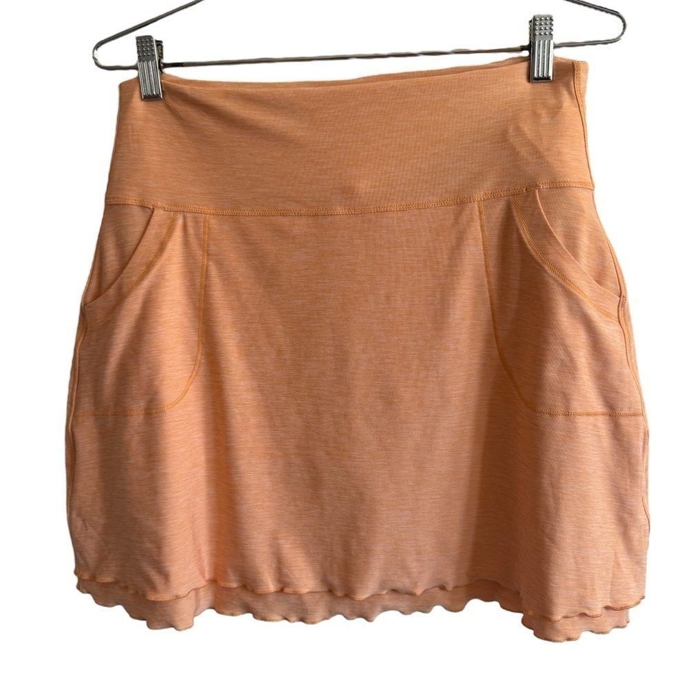 Peter Millar Mango Heathered Lettuce Hem Skort, Size M